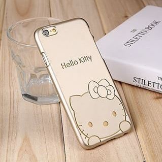Case Iphone 6 Hello Kitty Dourada